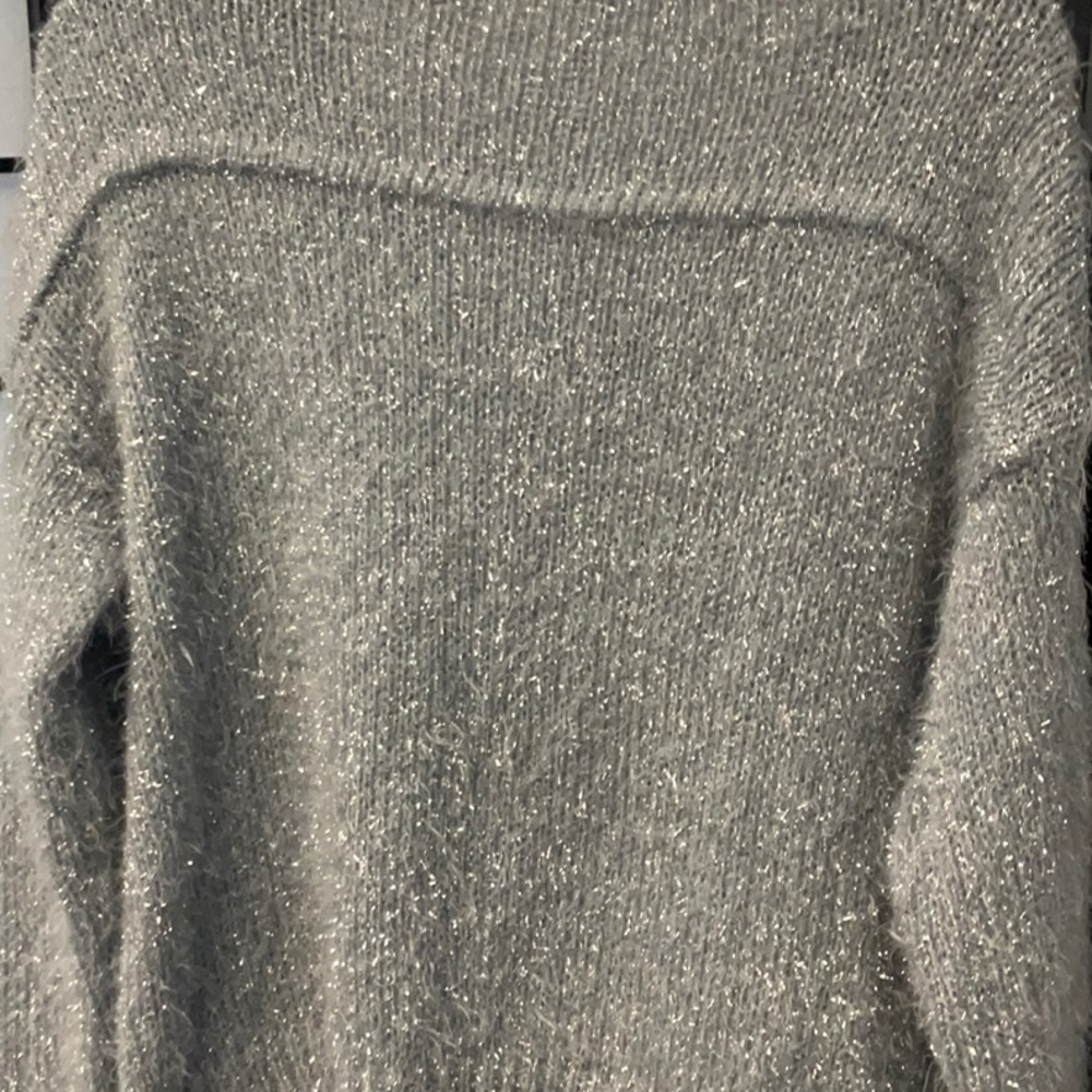 Gray Sweater With Silver Threads Measures Like A … - image 4